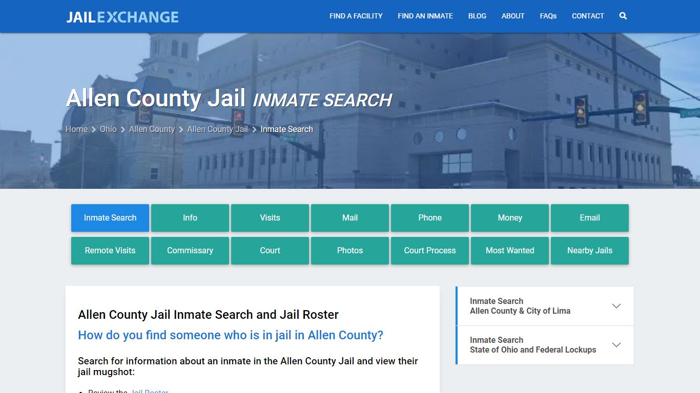 Inmate Search: Roster & Mugshots - Allen County Jail, OH